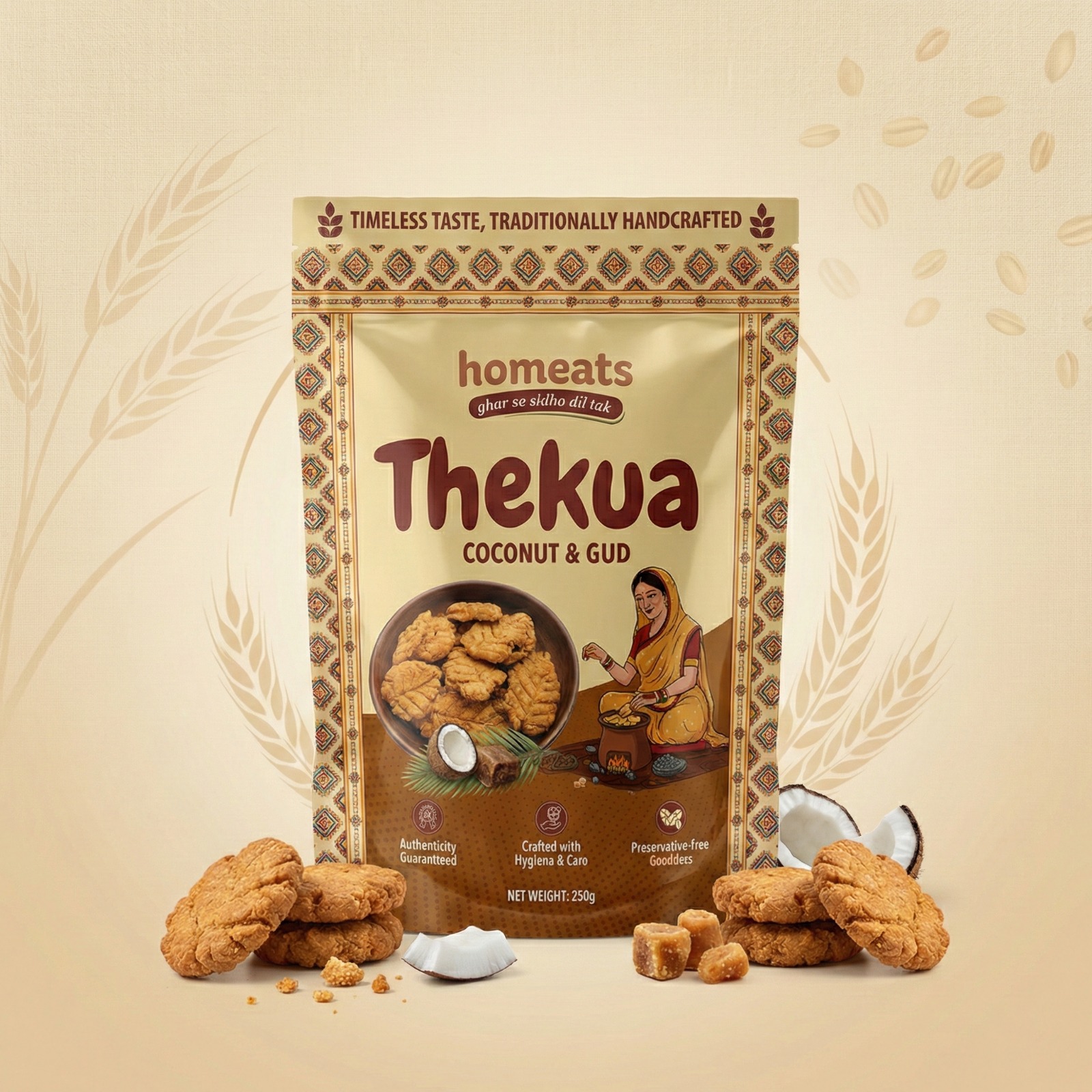 Thekua 250g (Dry fruits & Gud)